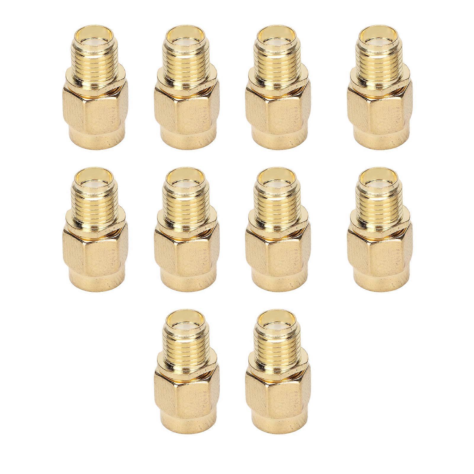 10Pcs RF Coaxial Cable Adapter SMA Female to RPSMA Female Coax Line Connector Set Kit