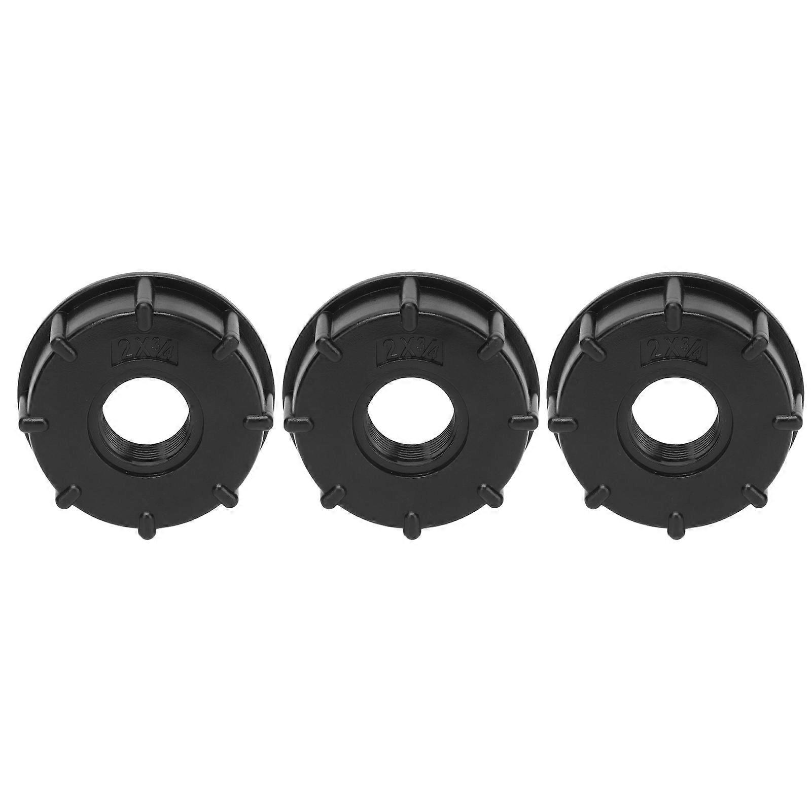 3Pcs IBC Tank Connector Coarse Thread Hose Drain Adapter Plastic Fitting 60mm Inner DiameterG3/4