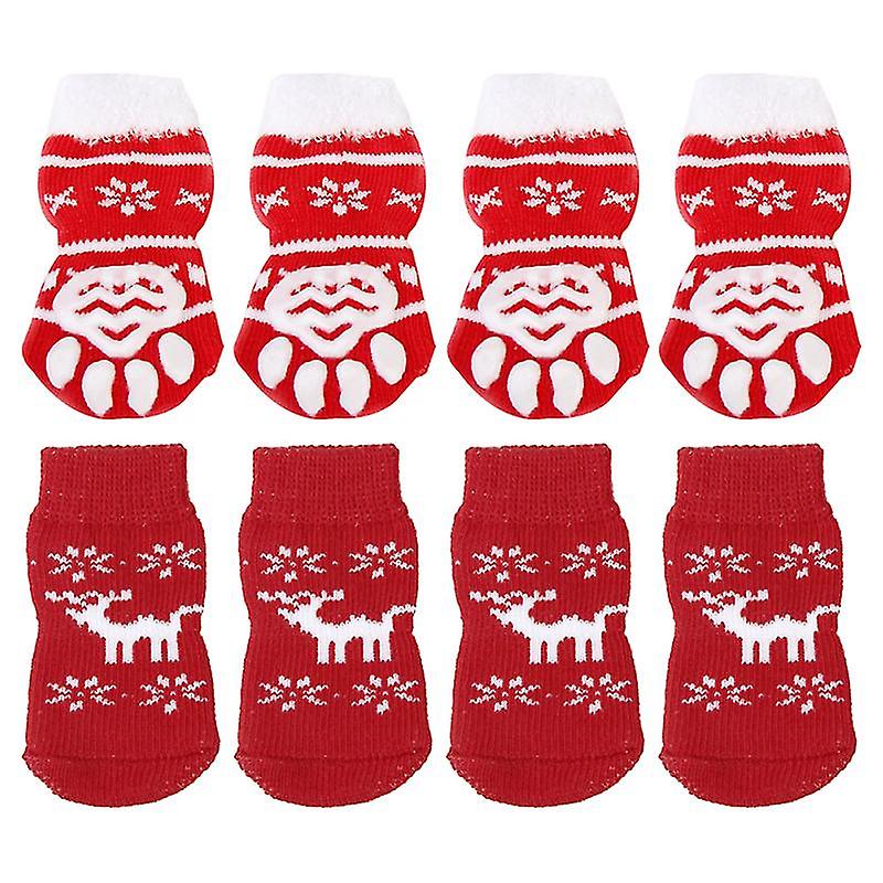 8pcs Christams Pet Socks