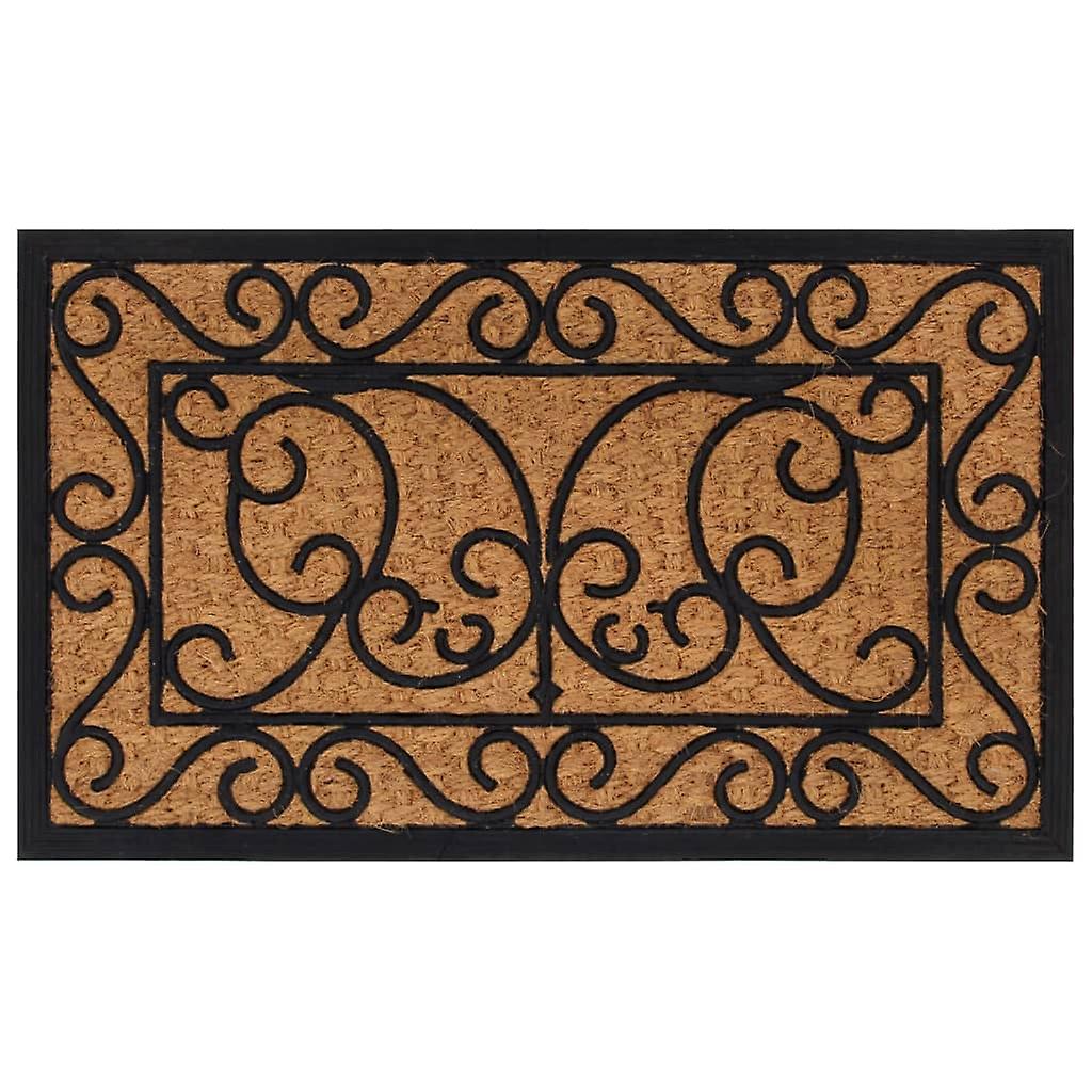 Doormat Rectangular 45x75 cm Rubber and Coconut Fiber