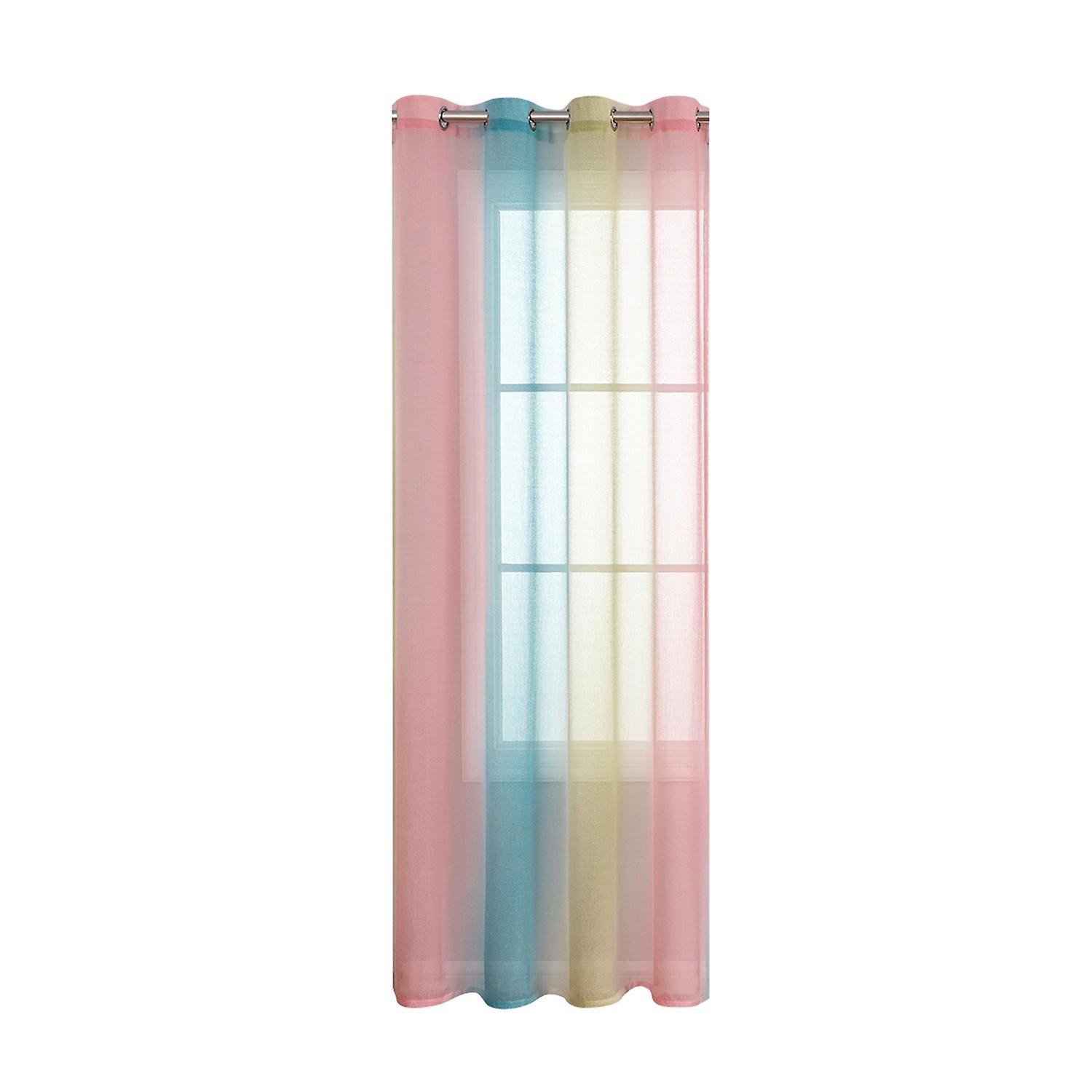 Nordic Style Thin Semi-shading Window Curtain Living Room Gradient Tulle Drape Panel Sheer Home Deco