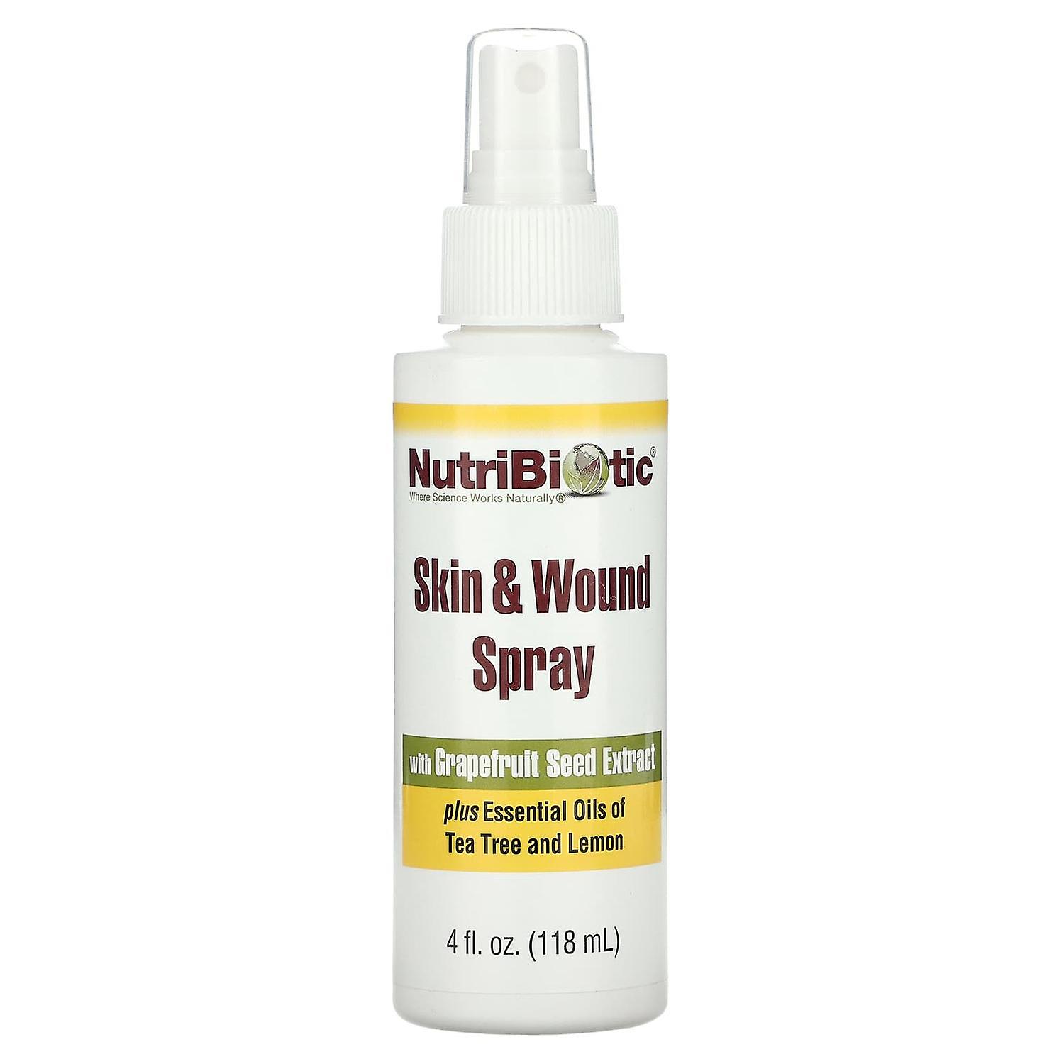 NutriBiotic, Skin & Wound Spray with Grapefruit Seed Extract, 4 fl oz (118 ml)