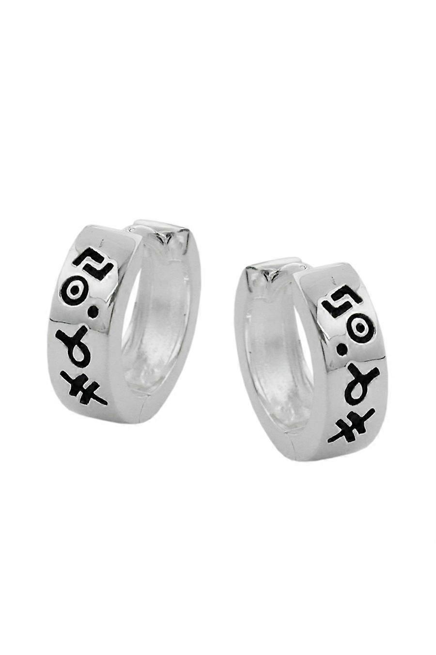 Hoops Hinged Sleeper Earrings Silver 925 - Gl90883