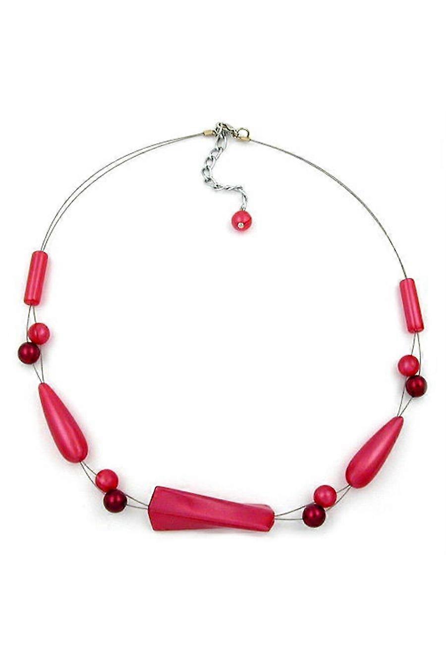 Necklace Bordeaux-silky-beads - Gl00351