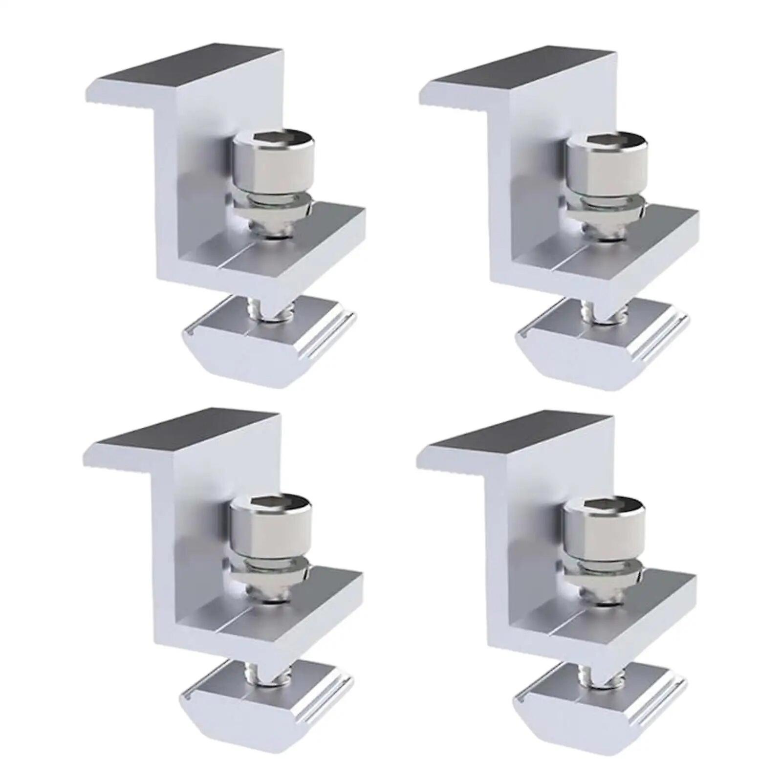 4pcs Bracket Mount Clamp Adjustable Solar Panel Solar Clamp Z Clamp for Solar Panel System Easy Installation~4935
