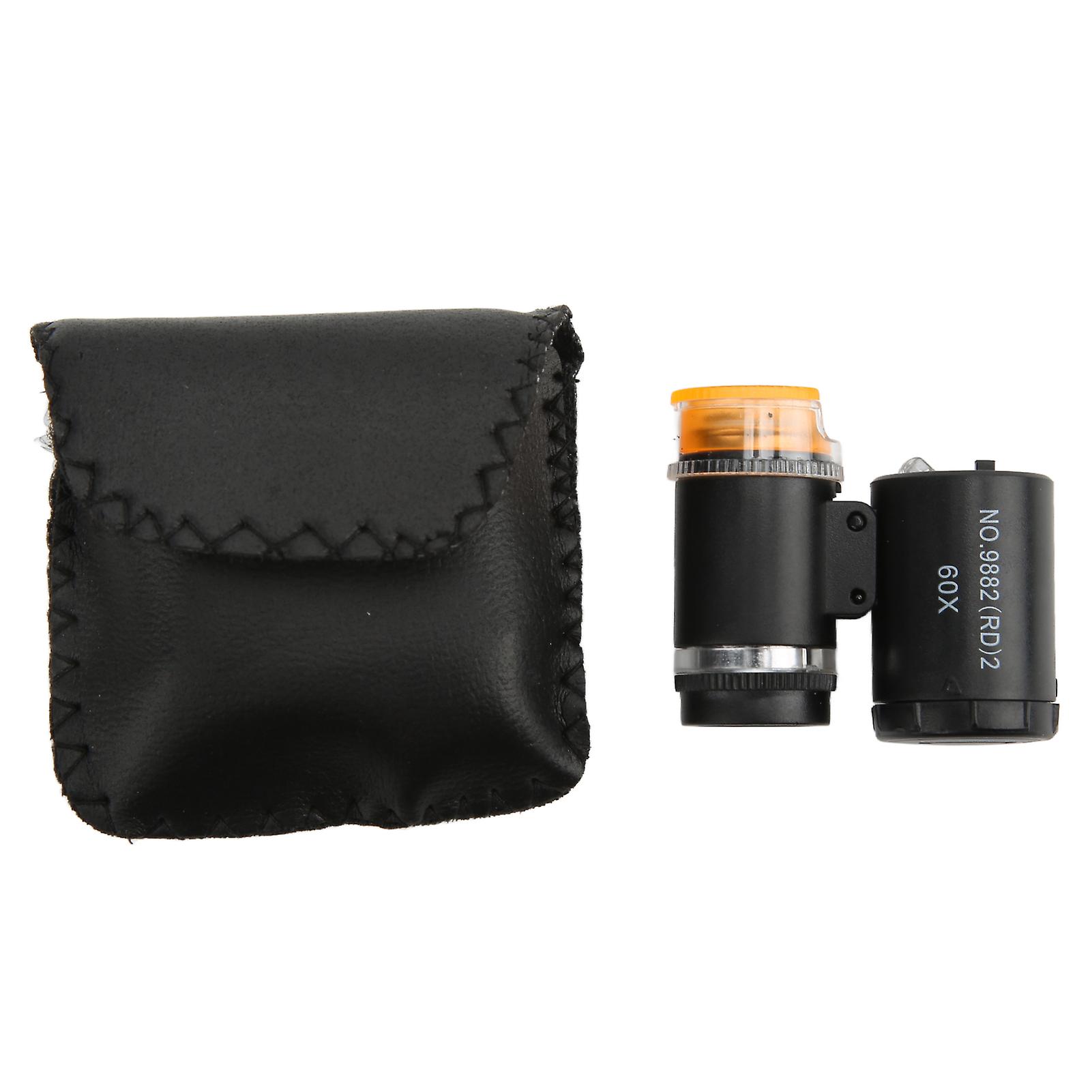 Mini microscope portable à LED, fonction de détection d'argent, imagerie plus claire, large plage d'irradiation, noir