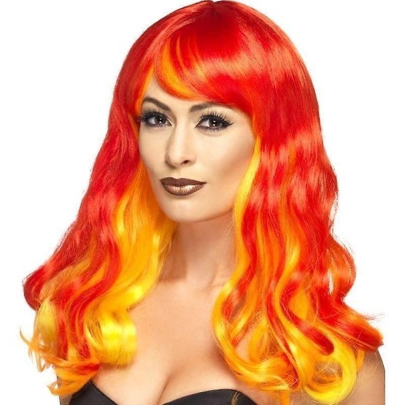 Ombre Devil Flame Wig Adult Red 44258