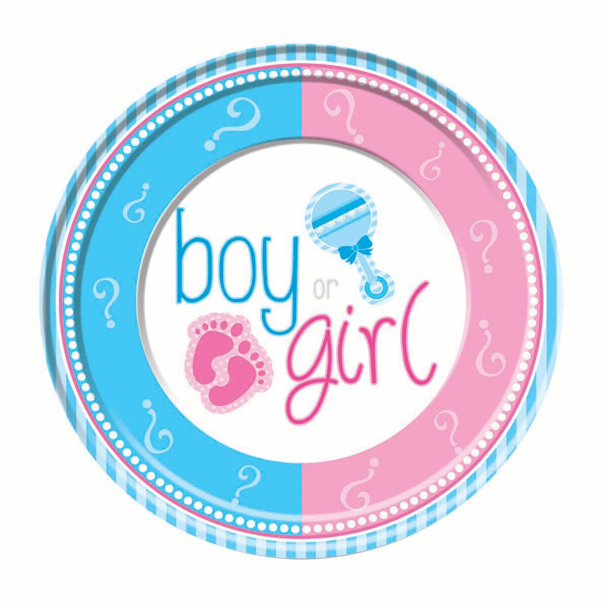 Gender Reveal Large Plate X78692
