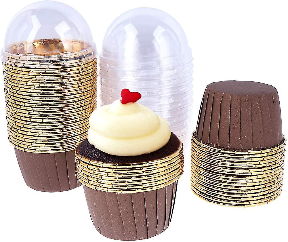 50 stuks Cupcake Ramekins, 7oz 154ml Cupcake Cases, Wegwerp Ramekins voor