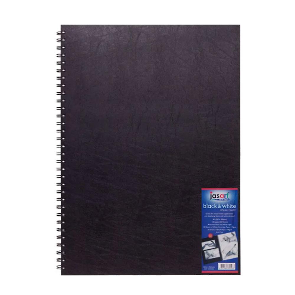 Black and White Jasart Specialty A4 Size Visual Art Spiral Bound Diary 64 Page