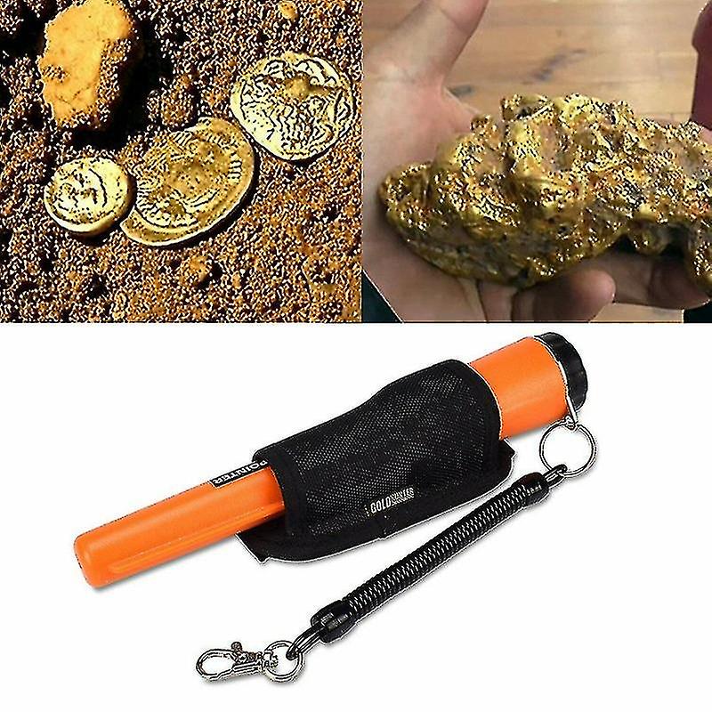 Handheld Metal Detector 360 Side Detection With Led Pinpoint Metal Detector Scanner, Yellow, 230 X 40 X 40 Mm