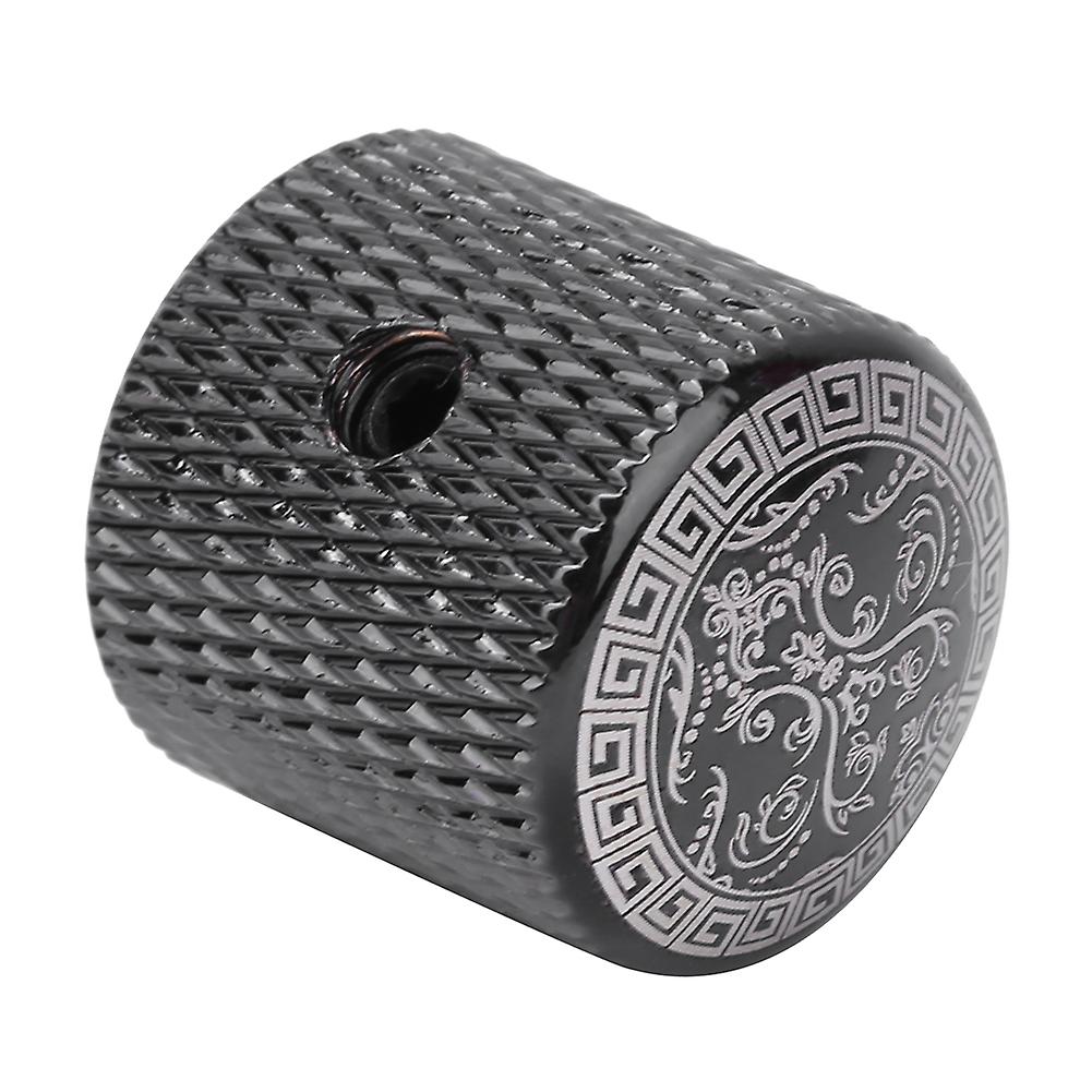 3 יחידות כפתור שחור חרוט דפוס סיבוב מתכת כפתור כפתור חלק החלפת