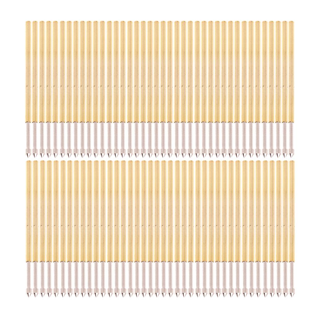 100 Pcs/1 Set Professional Spring Test Probe Pogo Pin P100-E2 Dia 1.36mm Length 33.3mm