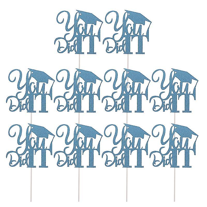 10pcs 2021 Graduation Cake Toppers
