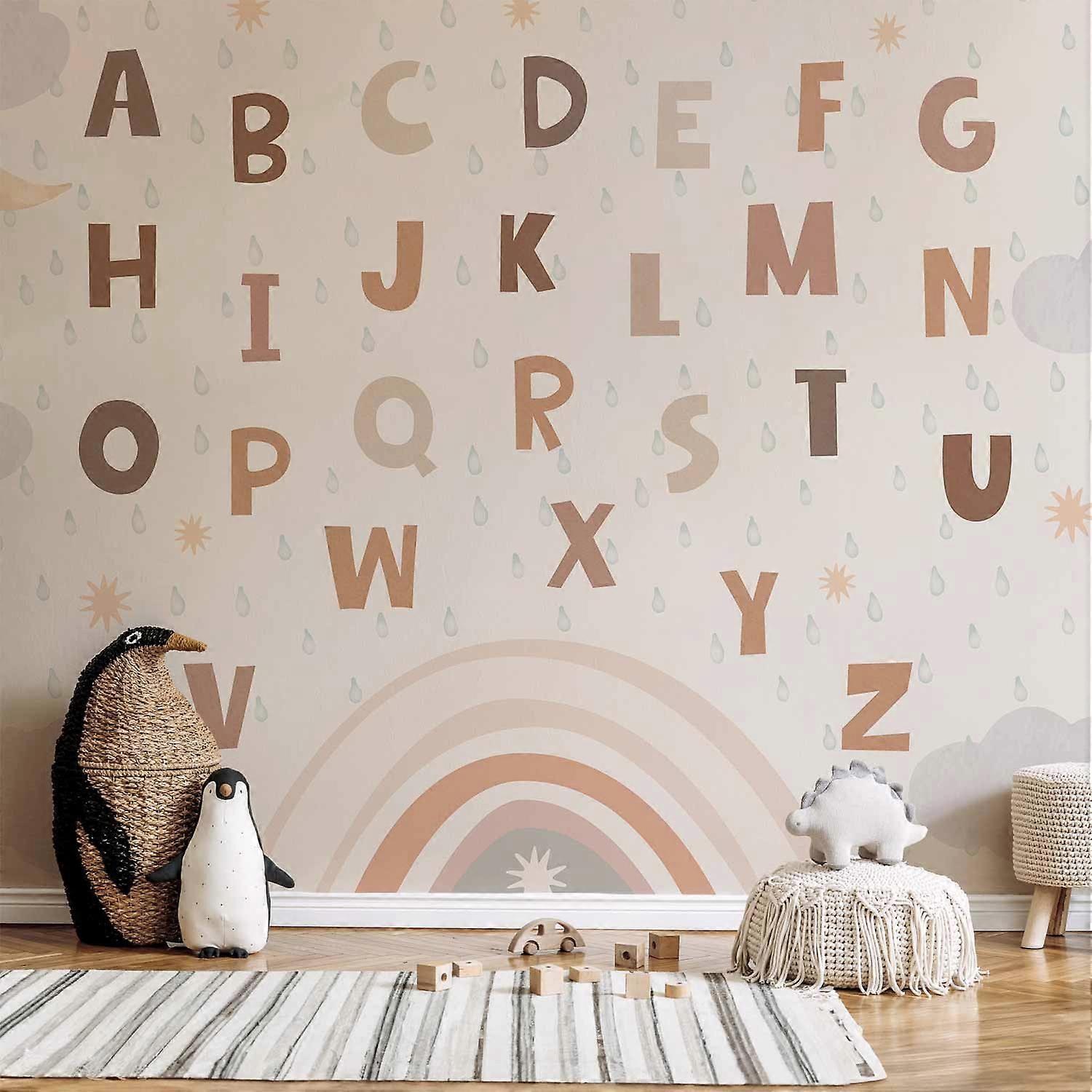 Wall Mural - Letters in Soft Colours