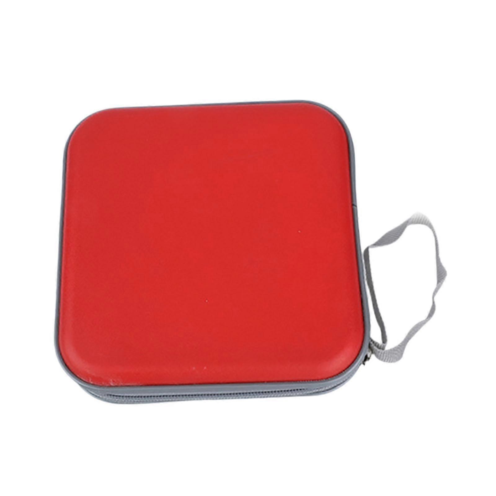 CD Case Anti Scratch CD Carry Case מחזיק ארנק CD 40 קיבולת לרכב הביתה אדום