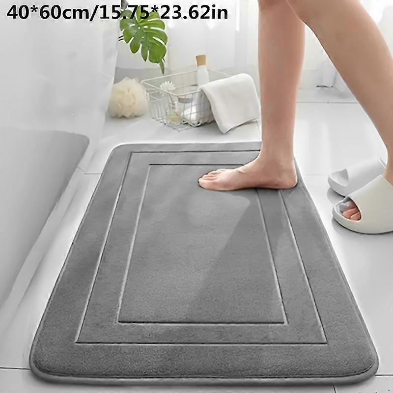Luxurious Memory Foam Bathroom Mat - Ultra-Soft, Absorbent & Non-Slip Rug for Living Room, Bedroom, Laundry - Versatile Floor Mat for Home Comfort