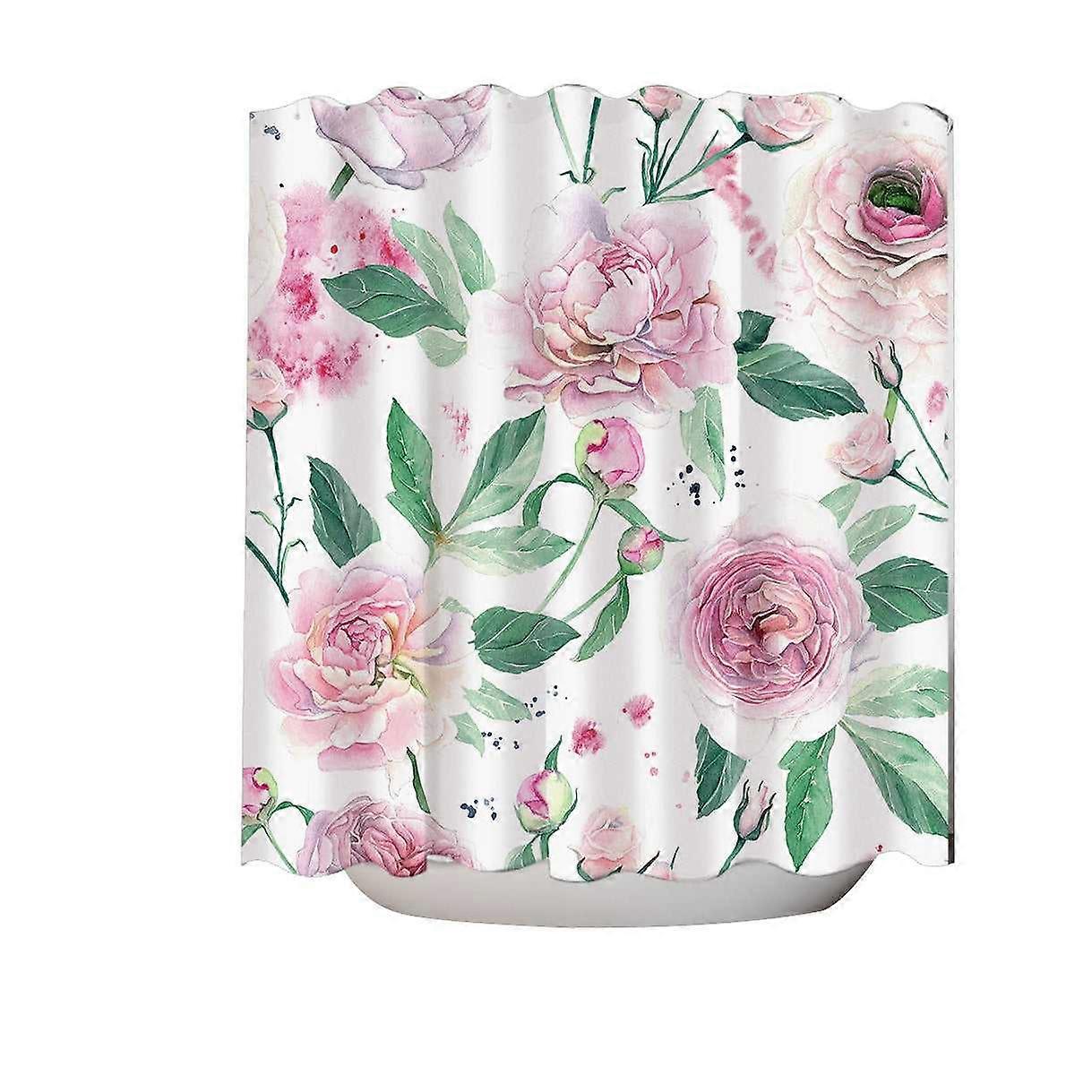Delicate Pink Flowers Shower Curtain