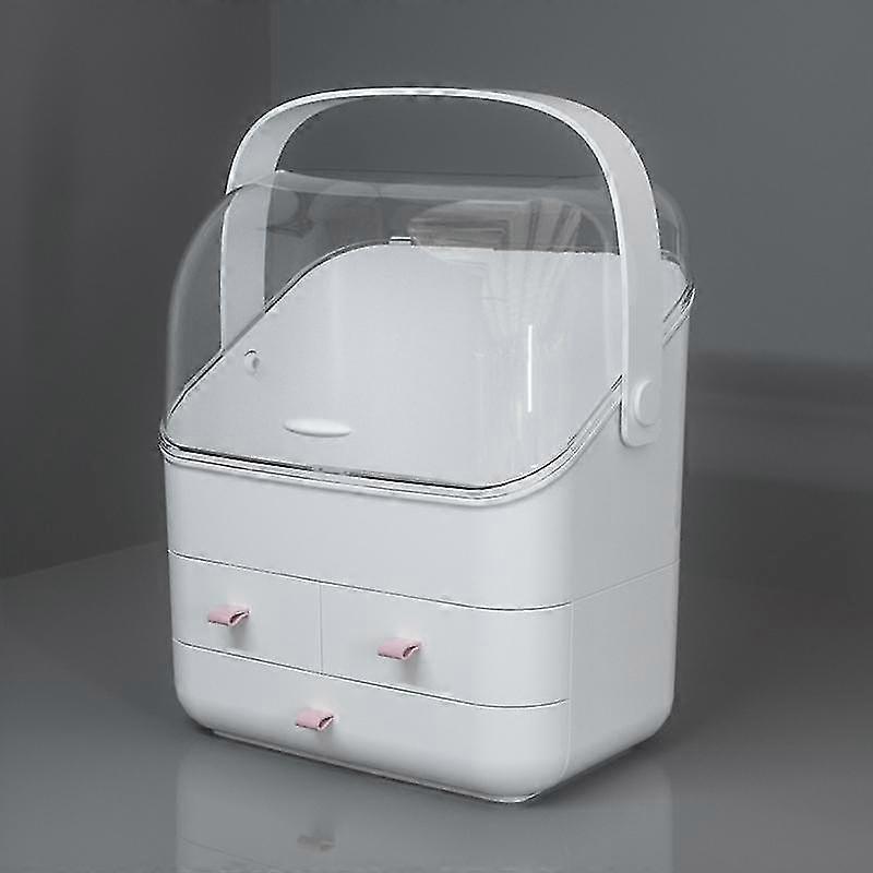 cosmetics jewelry organizer display large capacity waterproof makeup case