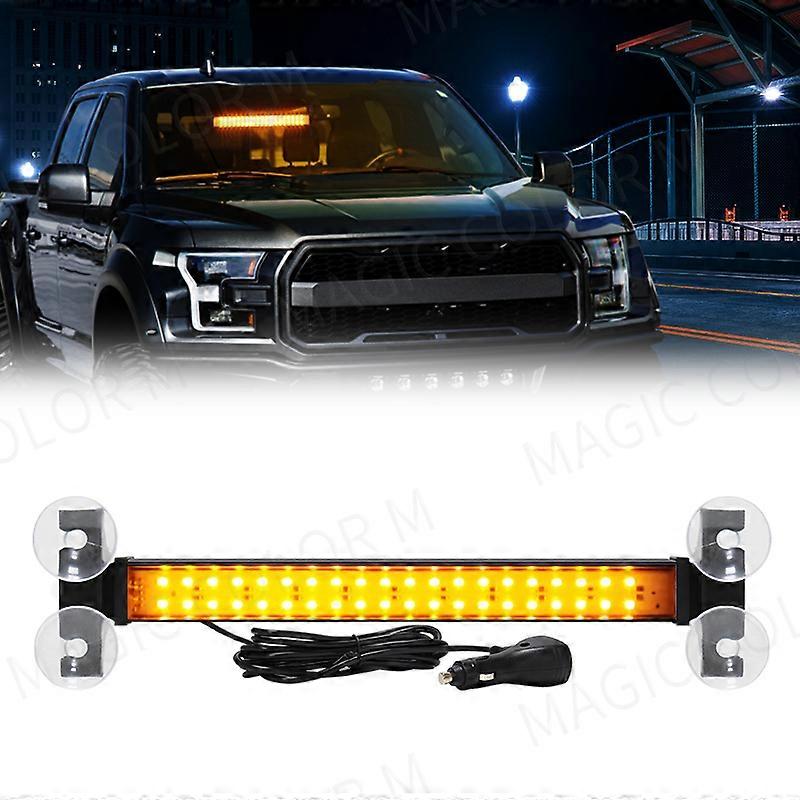 40 LED Strobe Light Emergency Flash Warning Lamp Auto Windshield Bar Traffic Advisor Flashlight Red Blue Car Accessories 12V-24V
