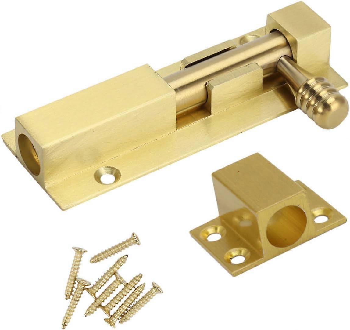 Plug Gate Slide Lock Door Lock Brushed Finish Sliding Door Gate Latches Door Hardware Locks Door Slide Lock Anti- Lock gate Safety Lock