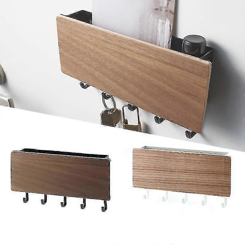 Wall-mounted Key Rack Hooks Doorway Key Storage Rack Wooden Sundries Storage Rack Key Hanging Organize