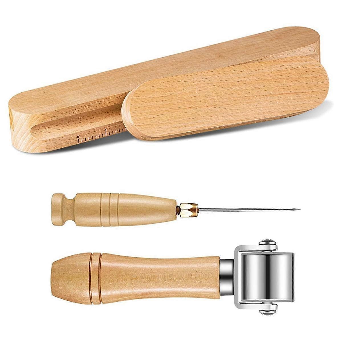 4 Pcs Tailors Seam Roller and Pressing Tool for Sewing Quilting Beech Wood Sewing Quilting Tool Set