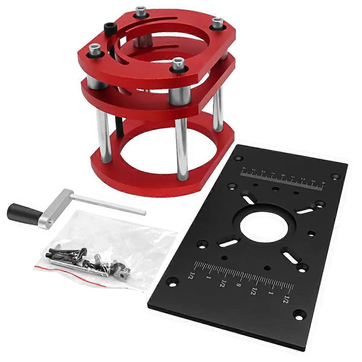 Router Lift with Fixed Base - Aluminum Router Insert Plate - Woodworking Universal Router Lift Base for 65mm Dia Router Motor