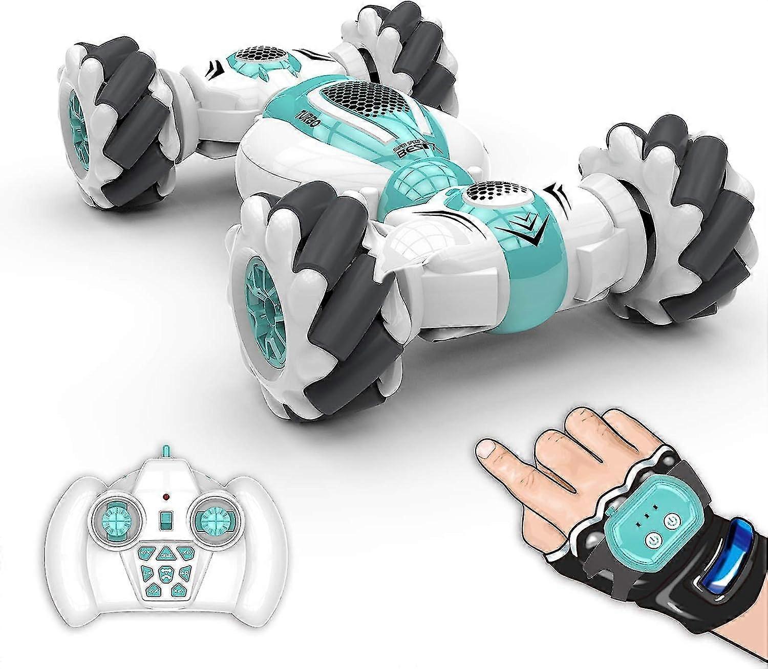 S-012 Rc Stunt Car Remote Control Clock Gesture Sensor Malleable Electric Toy Cars All-terrain Speed 2.4ghz 4wd 360 Rotation Whirligig Off-road Vehicl