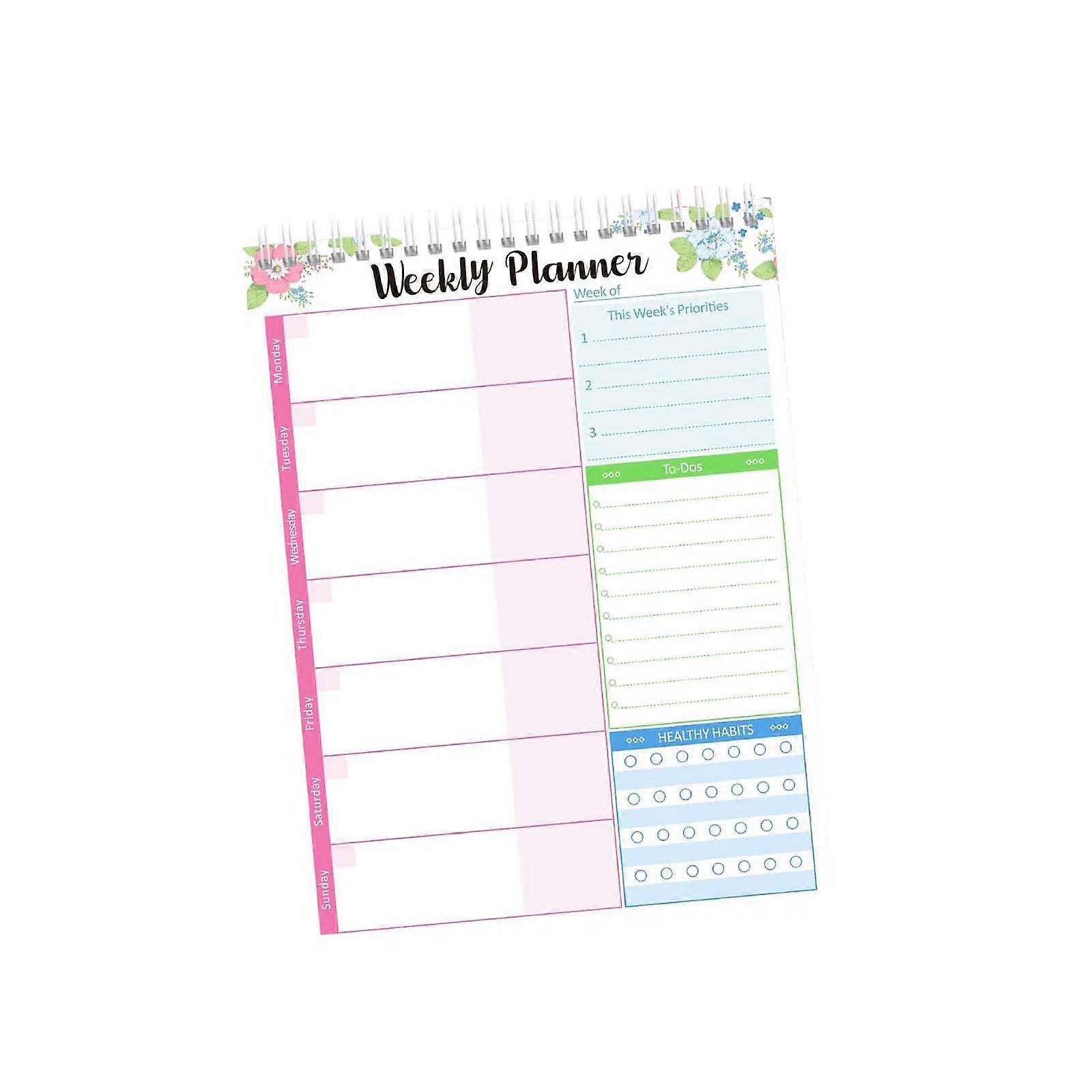 Weekly Planner Notepad To Do List Pad With 52 Tear Off Sheets Weekly Calendar Desk Pad For Home And Office Maximizing Productivity 7.5x10 Inches FLYE3