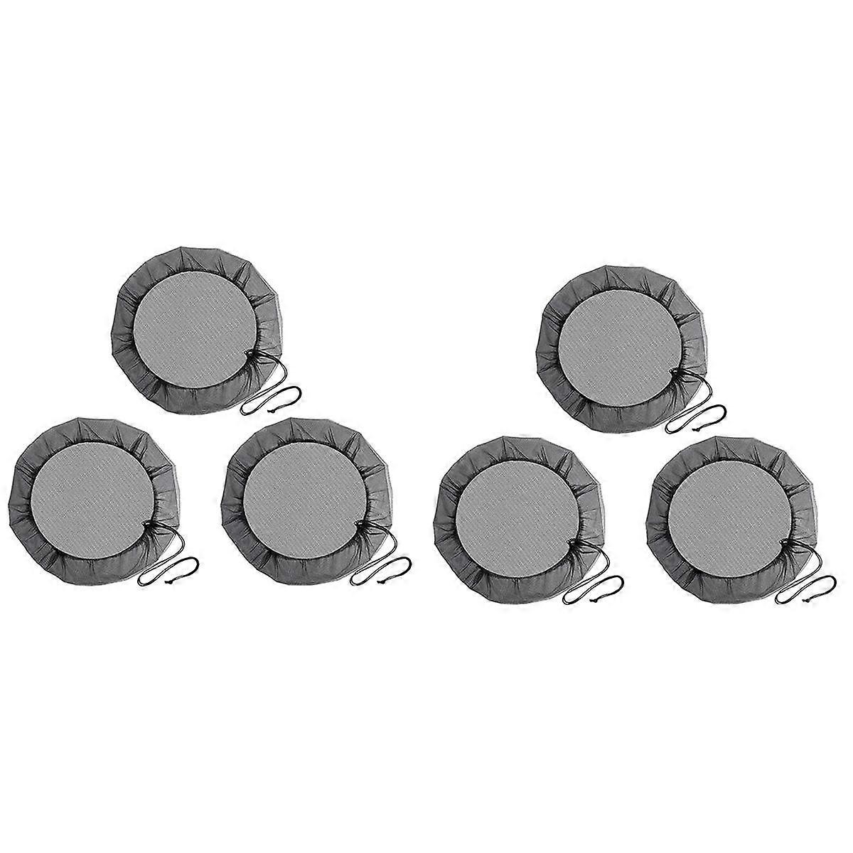 6 Pieces Mesh Cover for Rain Barrel, Water Collection Buckets Cover Tank Harvesting Tool Protector