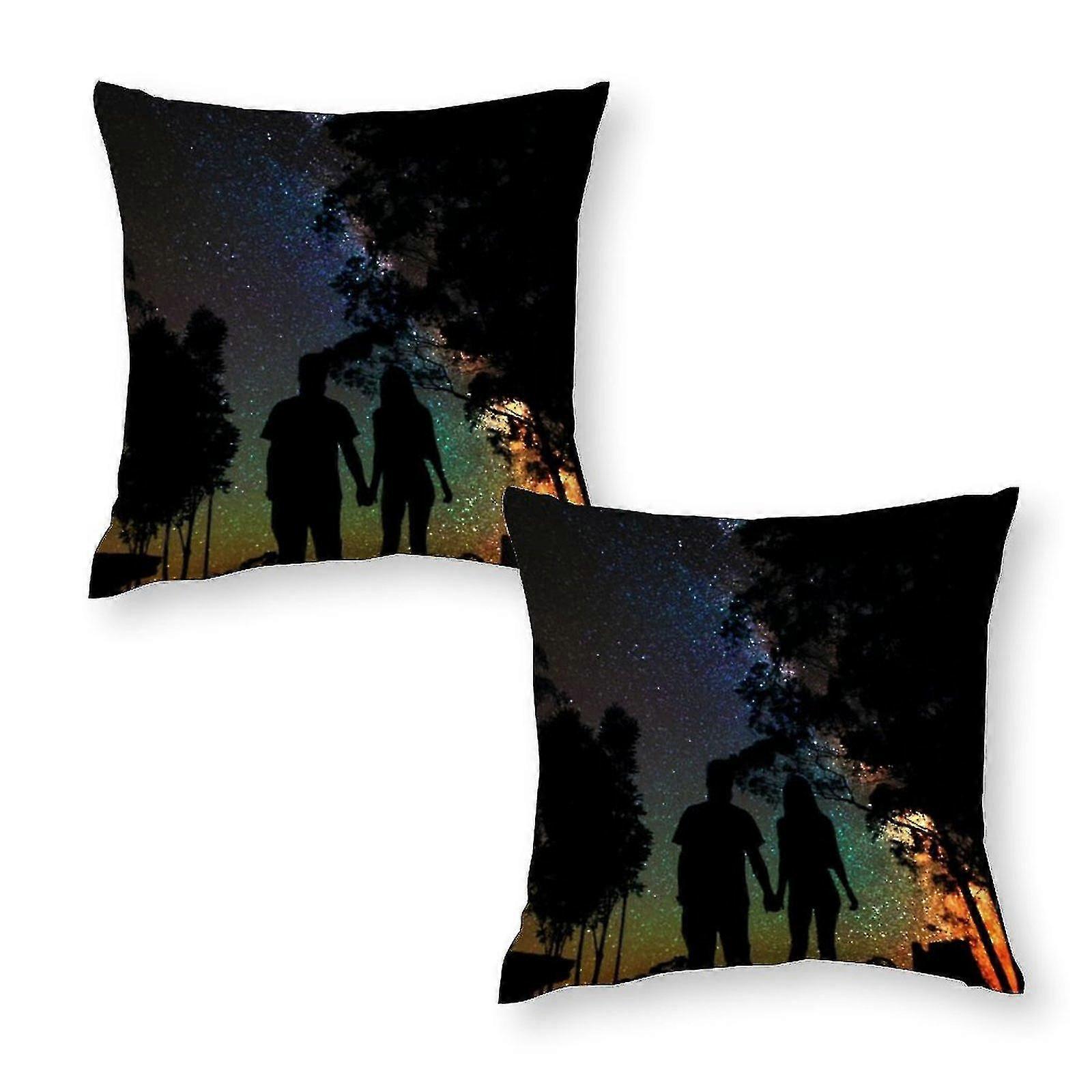 Holding Hands Throw Pillow Covers Set