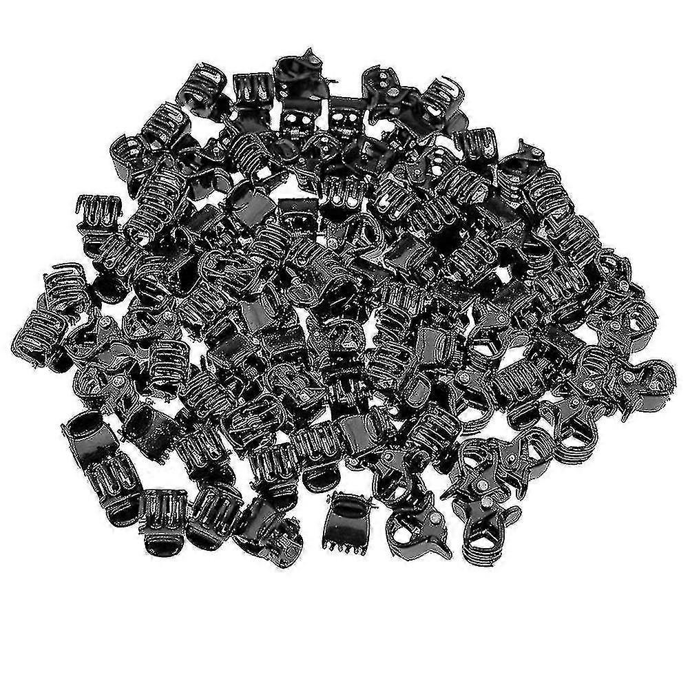 100x Small Hair Clips - Black
