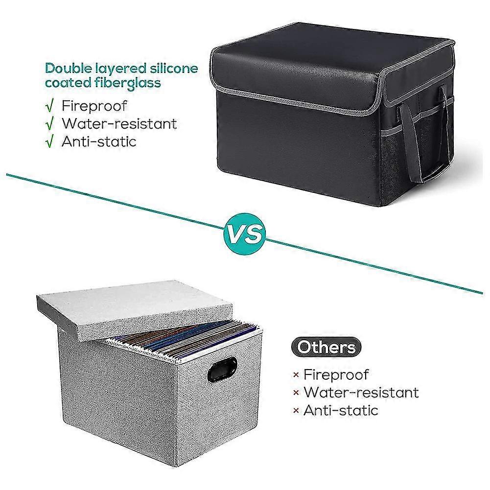Fireproof File Box File Storage Box,fireproof Storage File Cabinet With Lock,portable Office Box,fo (tangling)