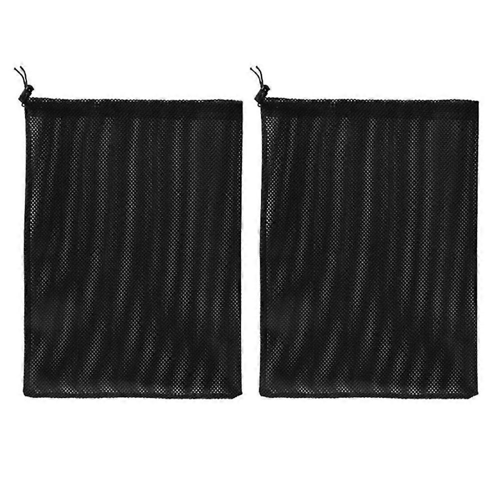 2Pcs Folding Pond Large Pump Barrier Bag Strainer Drawstring Filter Mesh Pouch KAESI