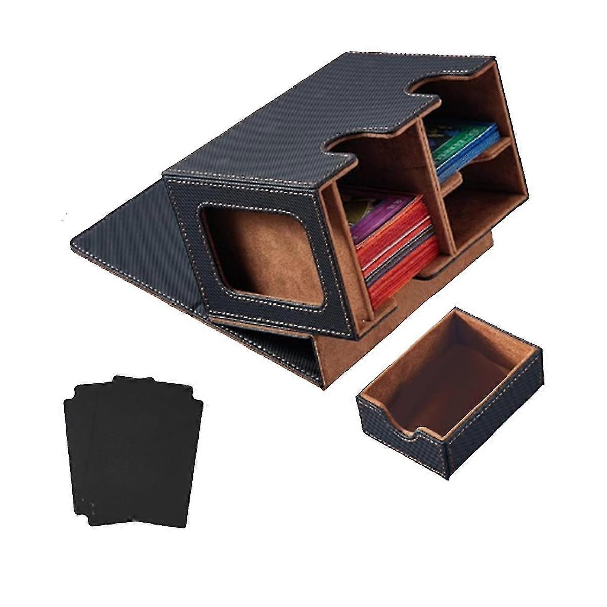 Card Deck Box Card Display With Dice Tray Deck Box Deck Box Holding 160+ Trading Card Storage Box Deck Box Gold
