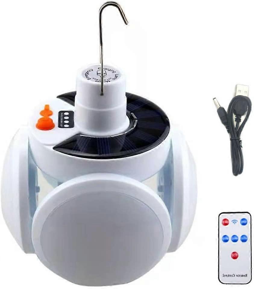 USB Rechargeable Portable Solar Camping Lantern with Hanging