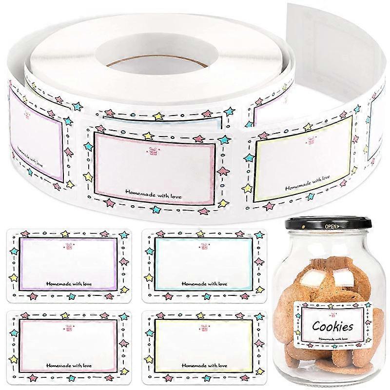 250 Pieces/Roll Food Labels Self Adhesive Jam Jar Labels 5x3cm Container Labels