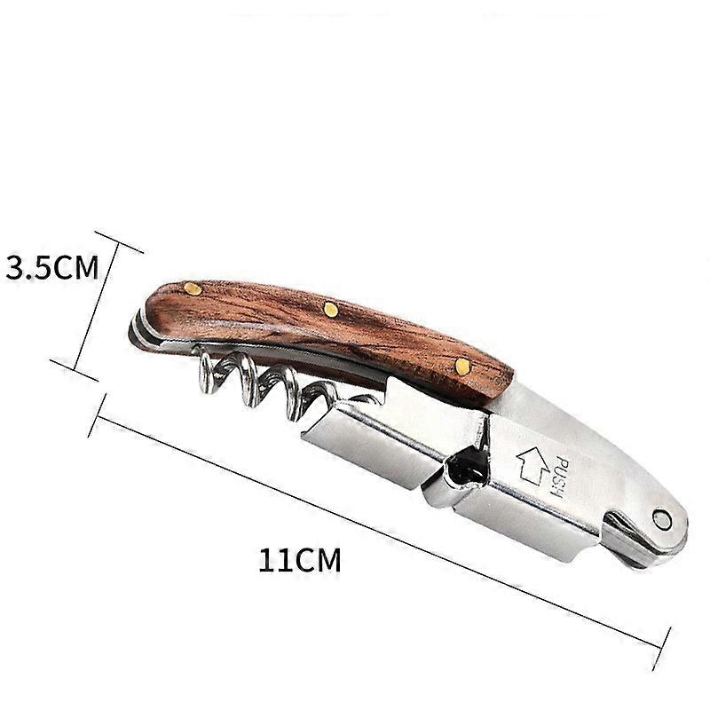 فتاحة النبيذ الفولاذ المقاوم للصدأ ، النوادل المهنية المفتاح ، حالة جلدية ، فتاحة زجاجة البيرة وهدية القاطع احباط لمحبي النبيذ SMTX