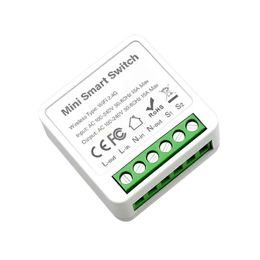 16A MINI Wifi Smart Switch Timer Wireless Switches w/ Tuya Alexa Home