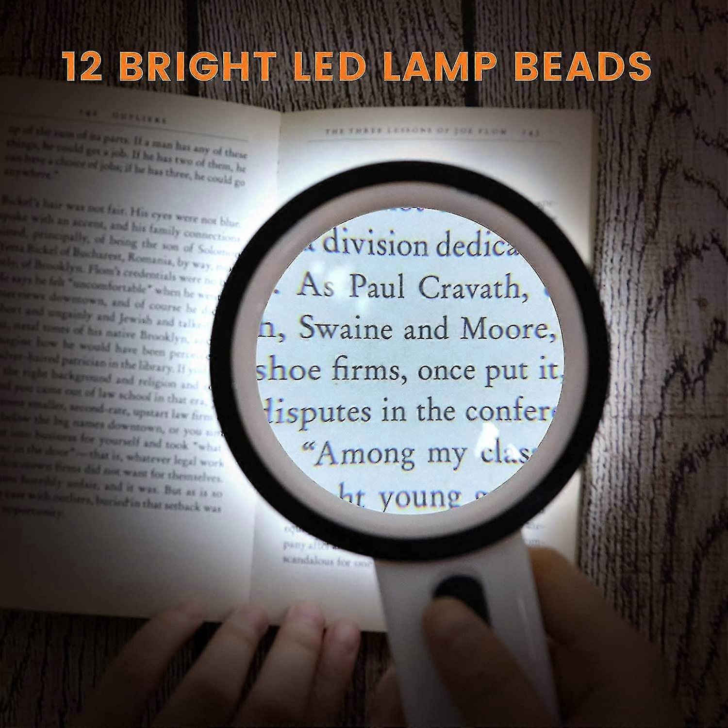 Magnifying Glass With Light, 30x Handheld