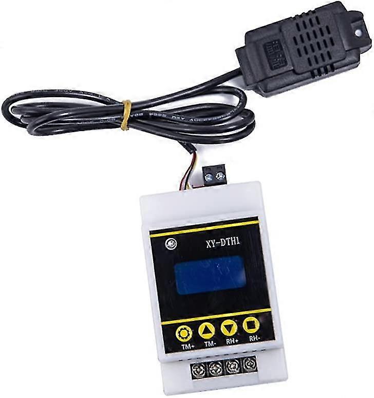 10a Lcd Rail Digital Display Thermostat Temperature Humidity Controller With Sensor Dual Channel Relay Module