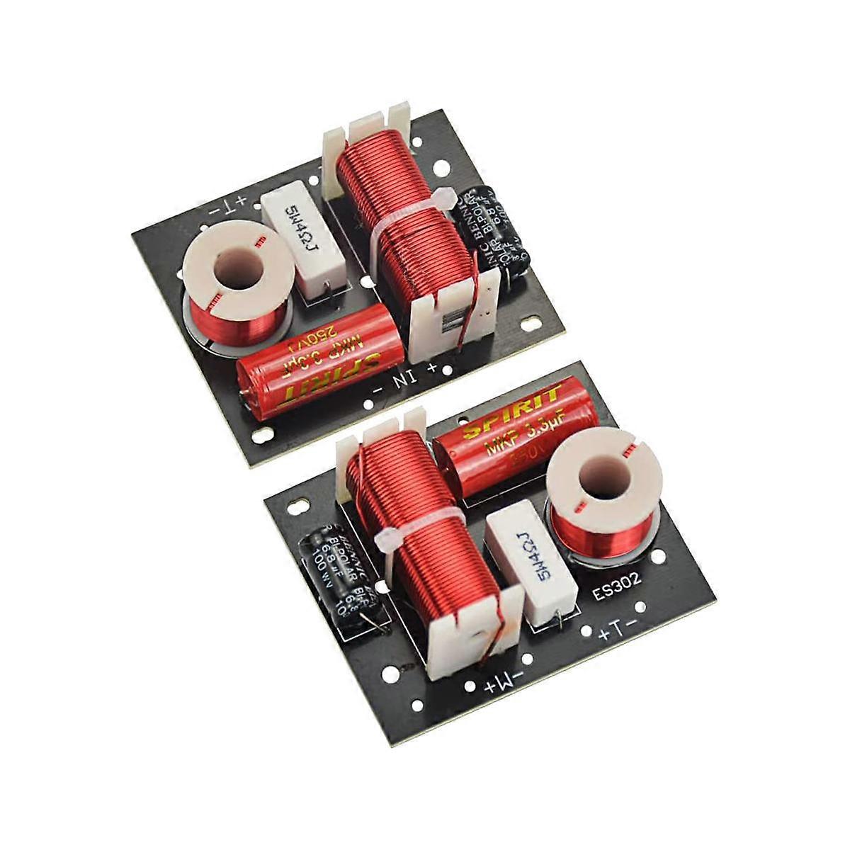 2Pcs Speaker Crossover Speaker Frequency Divider Board Treble Bass Audio Crossover Filters Frequenc