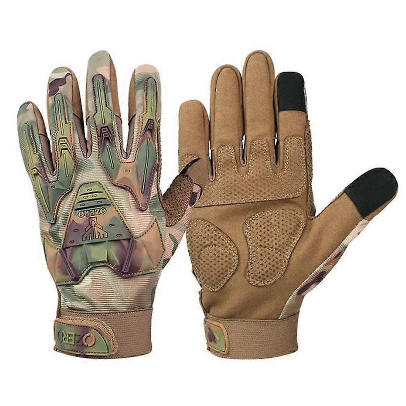 Camouflage Rubber Guard Protective Full Finger Tactical Gloves for Airsoft Hunting Cycling Motorbike