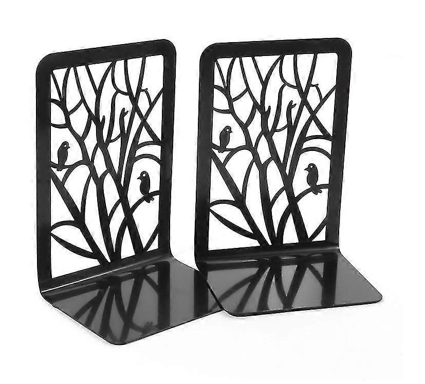 ينتهي الكتاب. المعادن Bookends الثقيلة ماتي بلاك بوكيند Bookend يدعم الكتاب