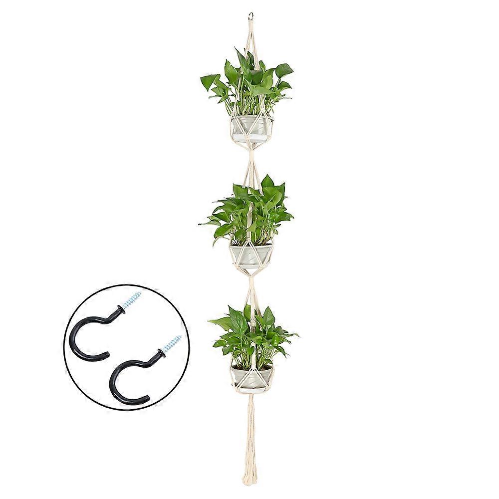 Premium Quality 3-Tier Macrame Plant Hanger