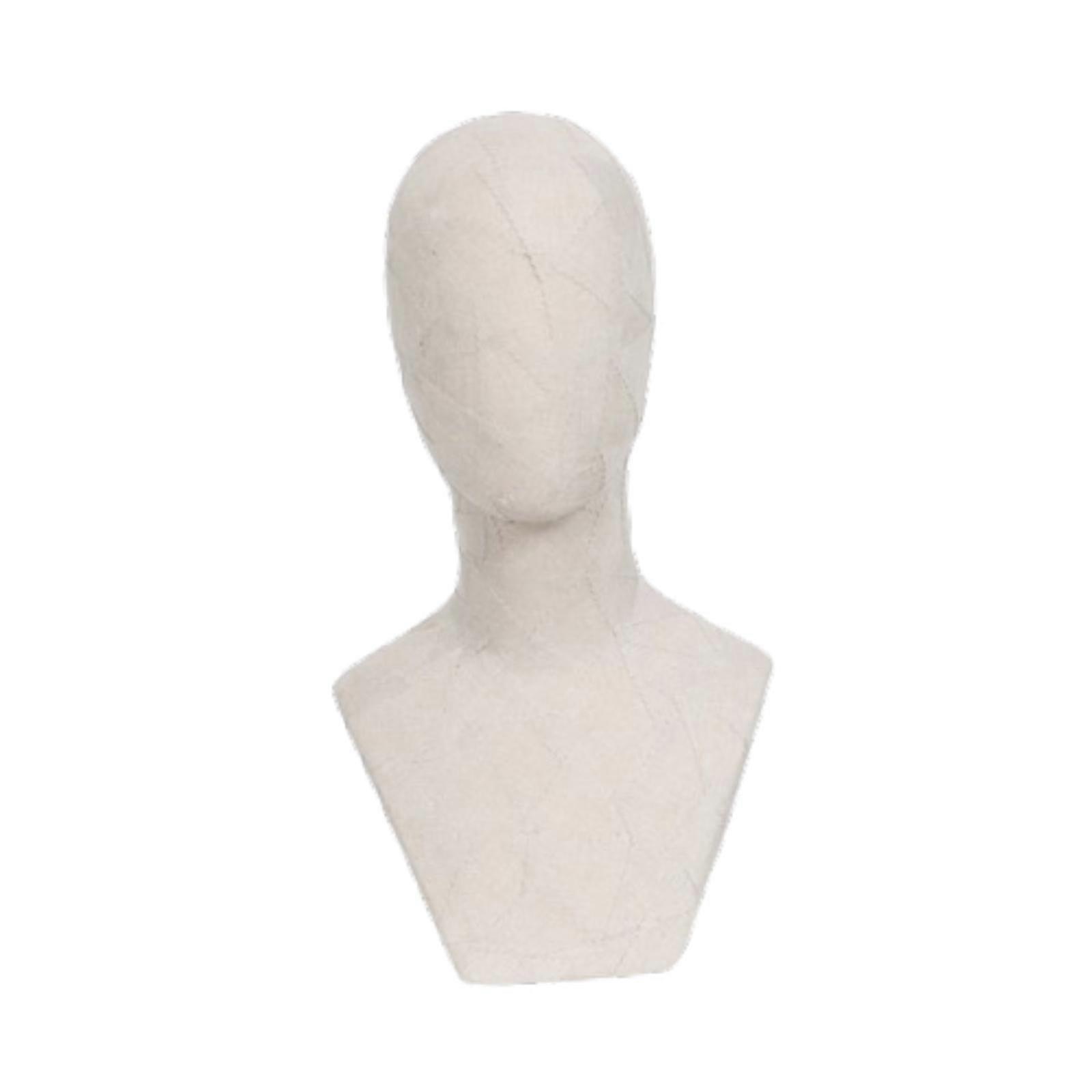 Mannequin Head Hat Display Elegant Wig Holder for Business Personal Use Home White Paper