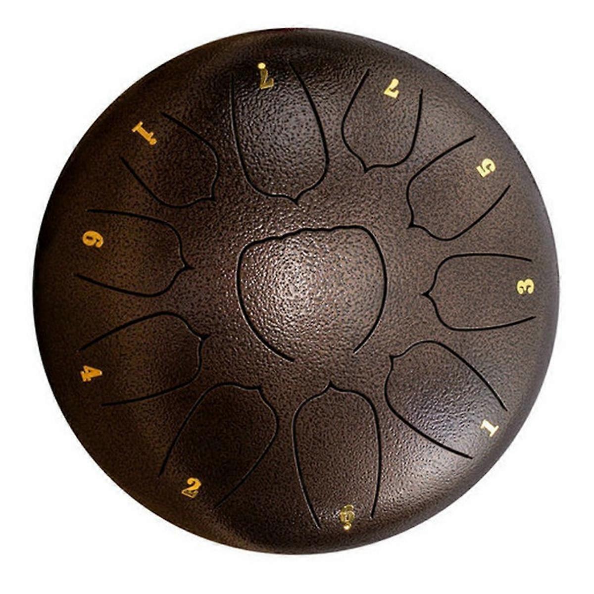 Bronz 10 hüvelykes, 11 tónusú kültéri esődob, kerti esődob, esőcsakradob, éteri dob, kézi dob