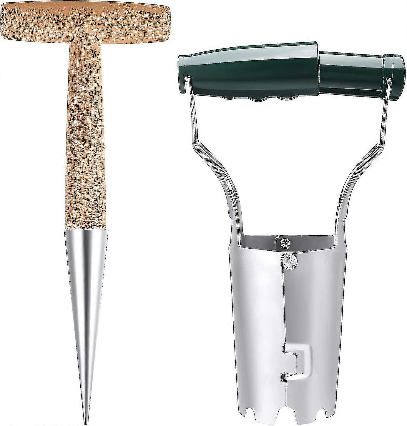 مجموعة الغراس لمبة ، أداة زارع المصباح المحمولة باليد مع Dibber التقليدي لوعاء زراعة الحديقة في الهواء الطلق