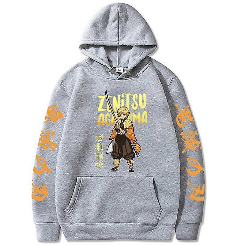 Funny Anime Demon Slayer Hoodie Men Women Agatsuma Zenitsu Printed